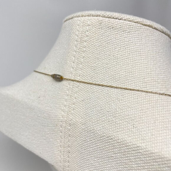 Murano Glass Millefiori Bead Necklace Long Black Gold-Tone Dainty Simple Minimal - Picture 6 of 9